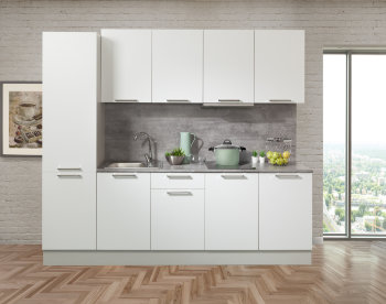 Кухонный гарнитур с пеналом Классика 2500, белый, Боровичи мебель